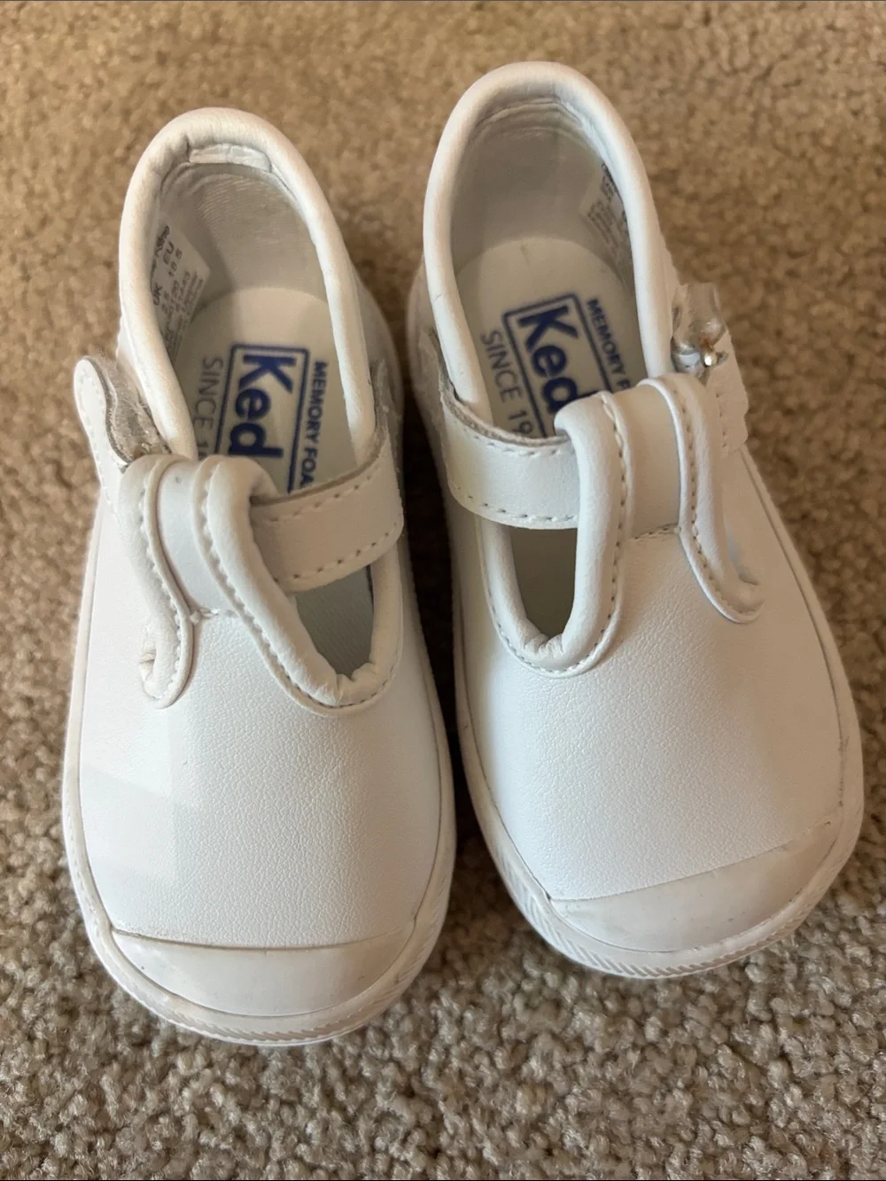 Keds Kids White Leather Mary Jane Slip-On size 3 toddlers Shoes
